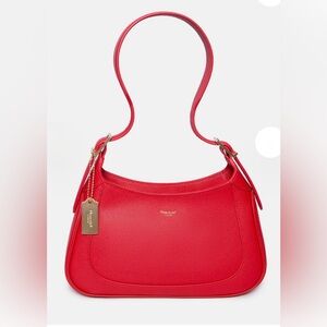 Moncrief Vibrant Red Bag, Sarah Model, Gorgeous pop of color, Shoulder Strap NWT